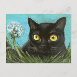 Carte Postale Kitty noir