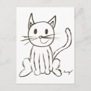 Carte postale Kitty Peint