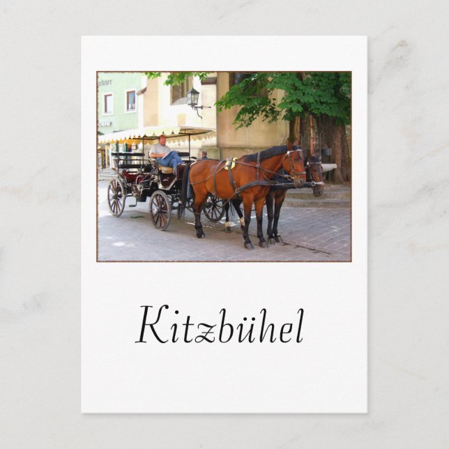 Carte Postale Kitzbuhel dans le Tirol, Autriche — scène de ville (Devant)