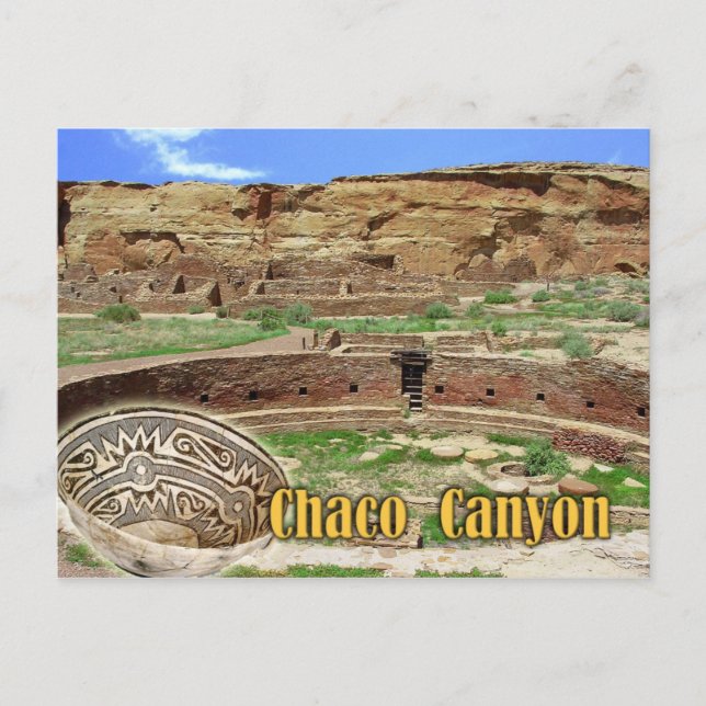 Carte Postale Kiva à Chetro Ketl, Chaco Canyon, Nouveau-Mexique (Devant)