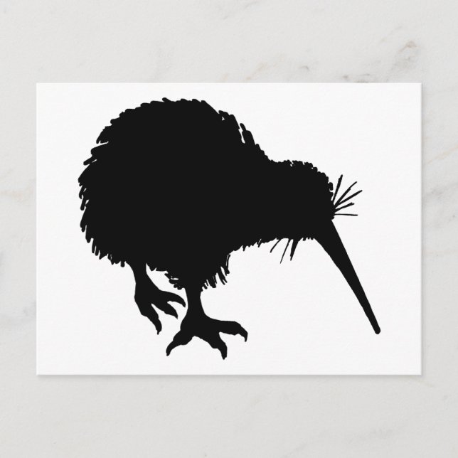 Carte Postale Kiwi Silhouette (Devant)