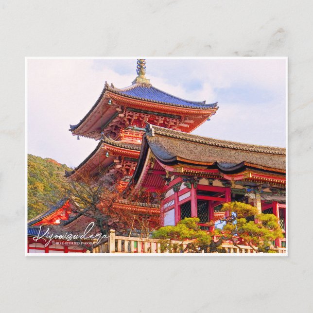 Carte Postale Kiyomizu-dera (Three-storied pagoda) (Devant)