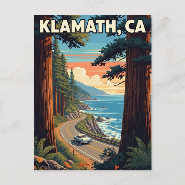 Carte Postale Klamath California Travel (Devant)