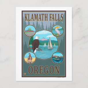 Carte Postale Klamath Falls, OregonScenic Travel Poster