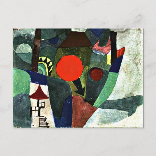 Carte Postale Klee - Avec le soleil de réglage (Devant)