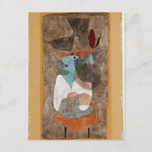 Carte Postale Klee - Casquette, dame et petite table