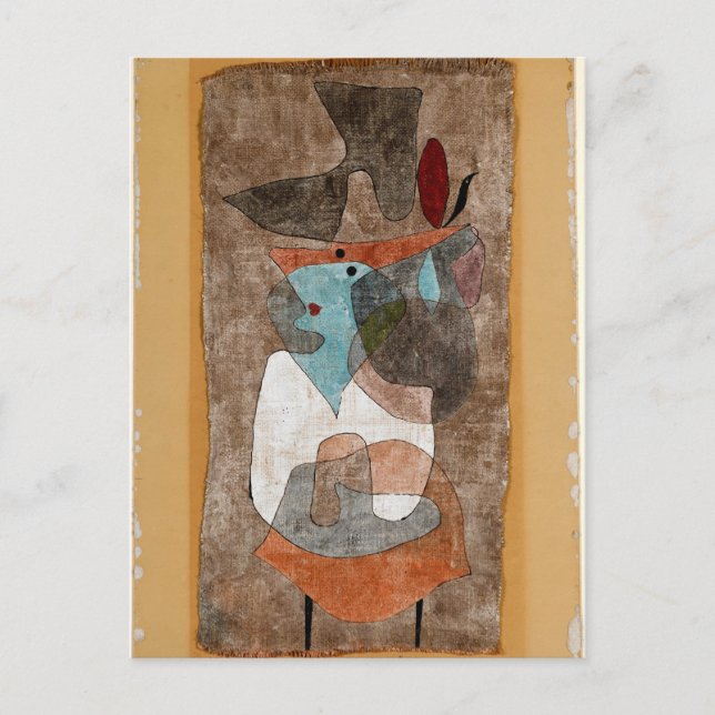 Carte Postale Klee - Casquette, dame et petite table (Devant)