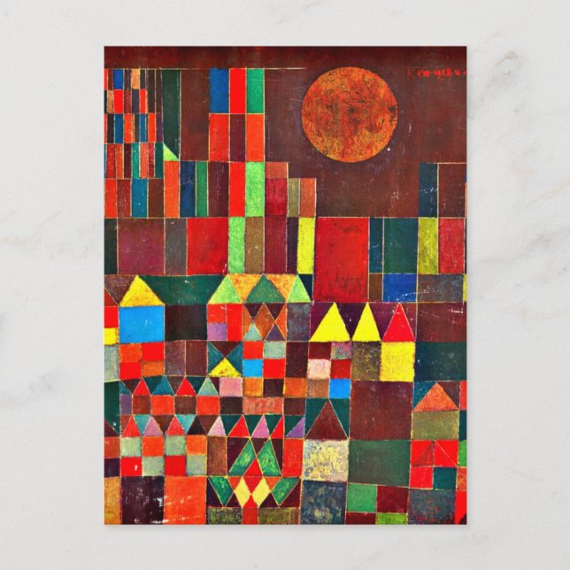 Carte Postale Klee - Château et Soleil (Devant)