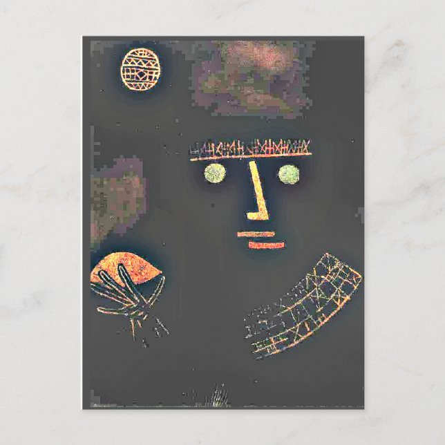 Carte Postale Klee - Chevalier noir, (Devant)