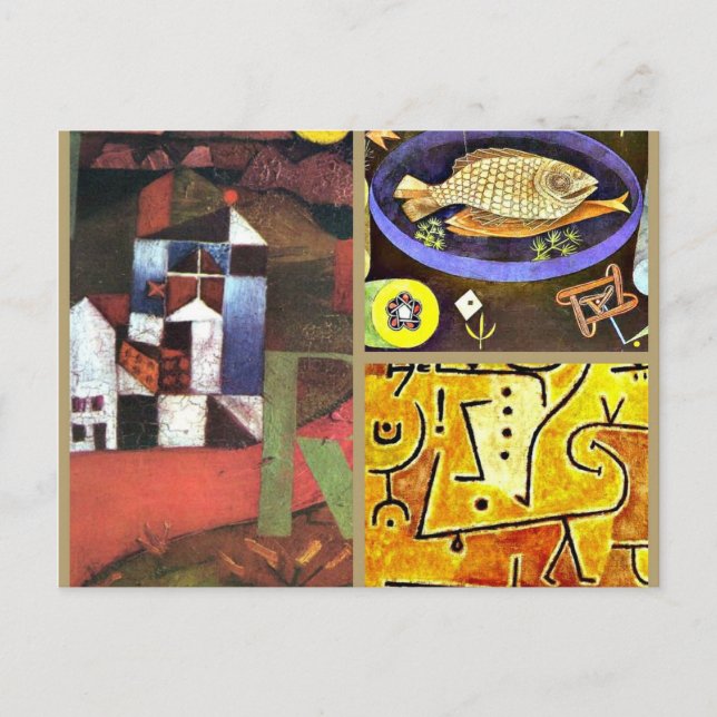 Carte Postale Klee Collage (Devant)