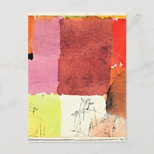 Carte Postale Klee - Composition avec figures, (Devant)