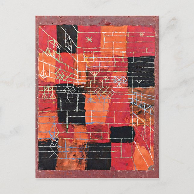 Carte Postale Klee - Configuration, art abstrait, (Devant)