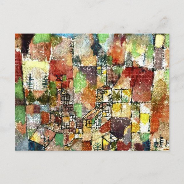 Carte Postale Klee - Deux maisons de campagne (Devant)