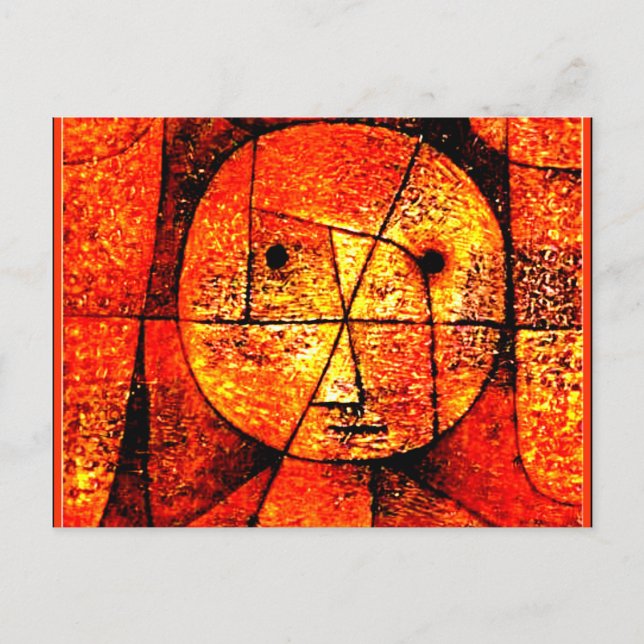 Carte Postale Klee - Gauze, oeuvre abstraite colorée (Devant)