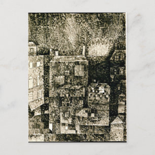 Carte Postale Klee - Impression nocturne d'une ville du sud