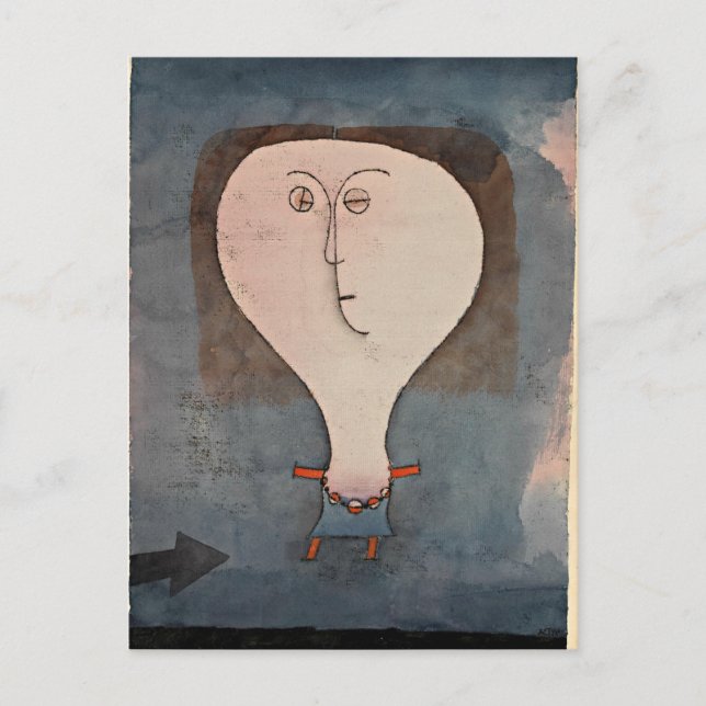 Carte Postale Klee - La peur d'une fille (Devant)