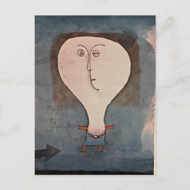 Carte Postale Klee - La peur d'une fille (Devant)