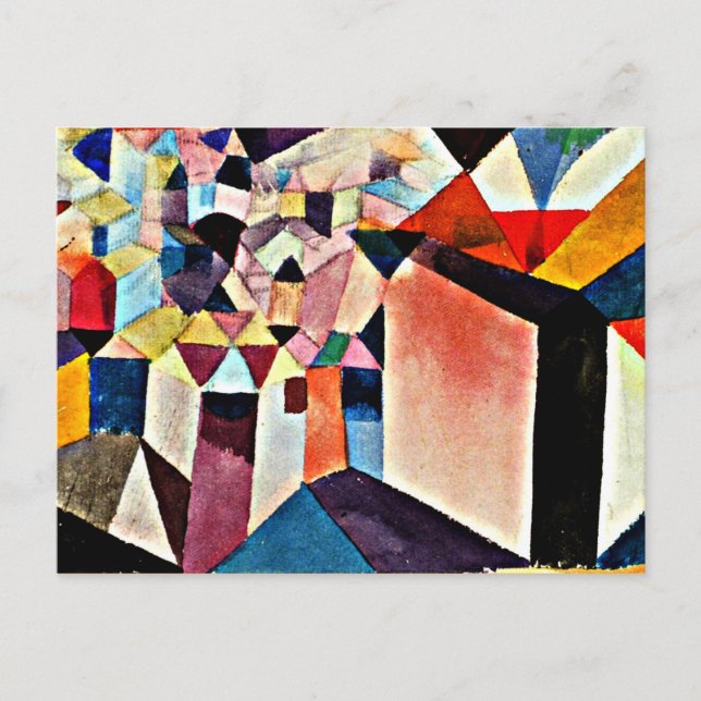 Carte Postale Klee - La vision d'une ville (Devant)