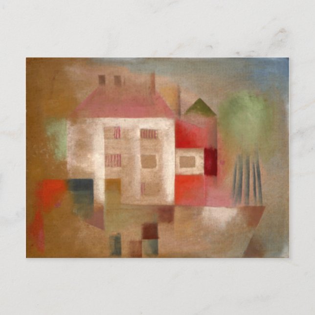 Carte Postale Klee - Maison en banlieue (Devant)