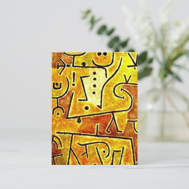 Carte Postale Klee - Manteau rouge (Debout devant)