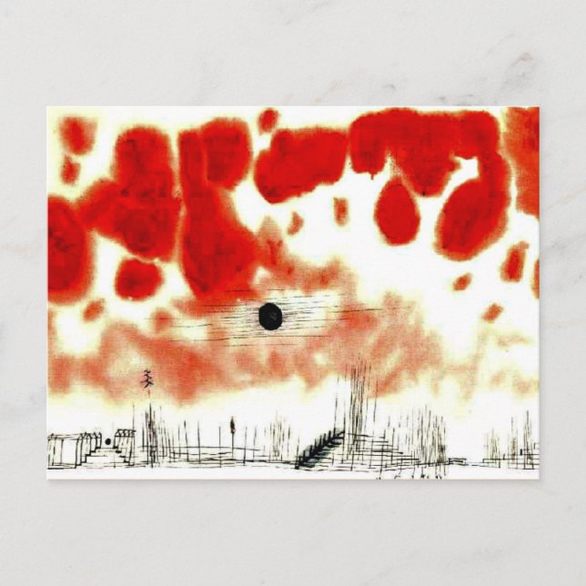 Carte Postale Klee - Nuages sur Bor (Devant)