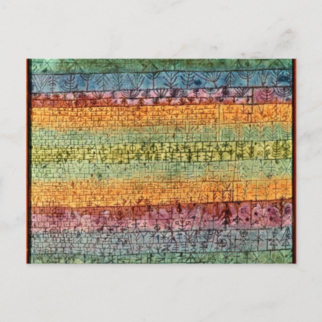 Carte Postale Klee - Pépinière d'arbres (Devant)