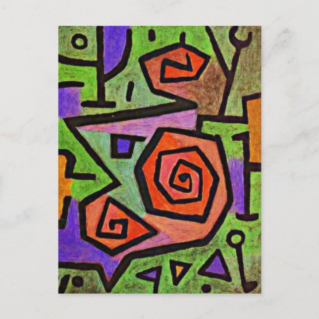 Carte Postale Klee - Roses héroïques, (Devant)