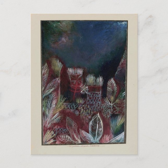 Carte Postale Klee - Twilight tropical, peinture abstraite, (Devant)