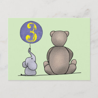 Carte Postale Kleiner Kerl wird 3