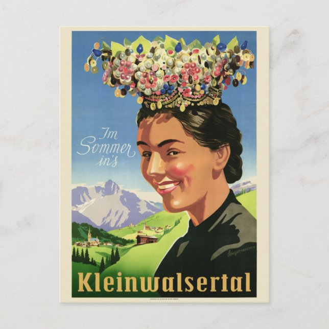 Carte Postale Kleinwalsertal Autriche Poster vintage (Devant)