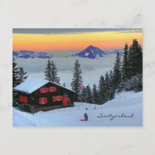 Carte Postale Klewenalp Suisse Station de ski Swiss Alp Sunset