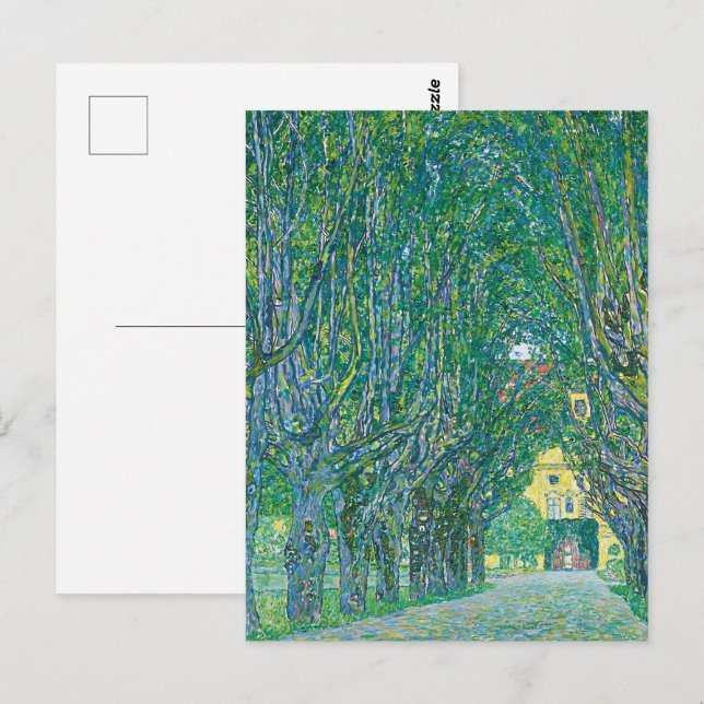 Carte Postale Klimt-Avenue dans le Parc des Beaux-Arts Schloss K (Devant / Derrière)