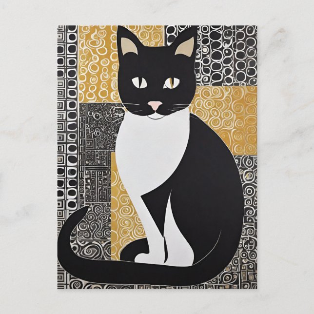 Carte postale Klimt Cat (Devant)