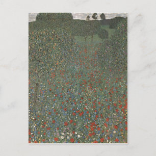 Carte Postale Klimt, Gustav Mohnfeld 1907 Technique ?l auf Leinw