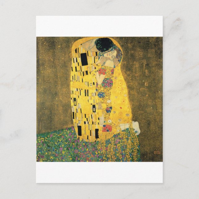 Carte Postale Klimt - Le Baiser (Devant)
