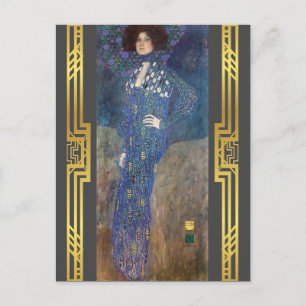 Carte Postale Klimt Restauré Émilie Floge Art Nouveau Peinture