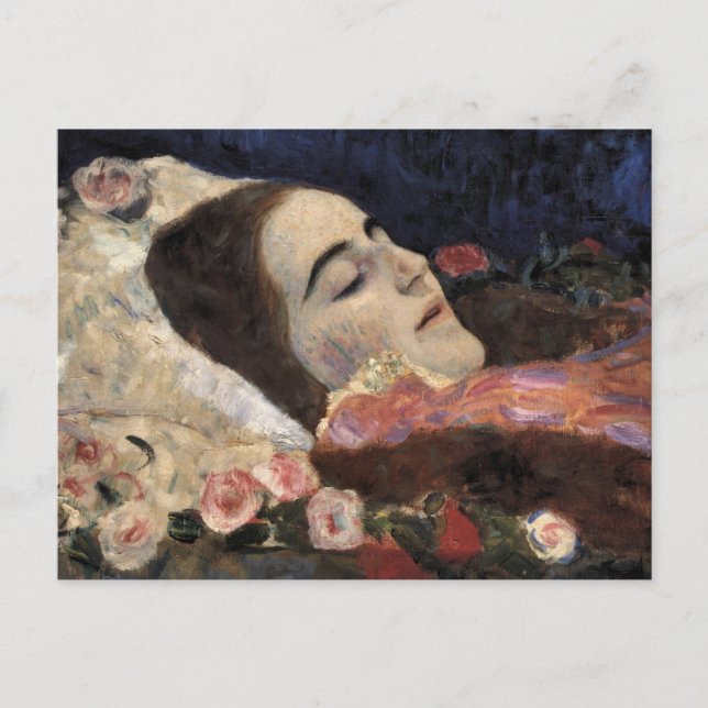 Carte Postale Klimt Ria Munk Sur Son Lit De Mort (Devant)