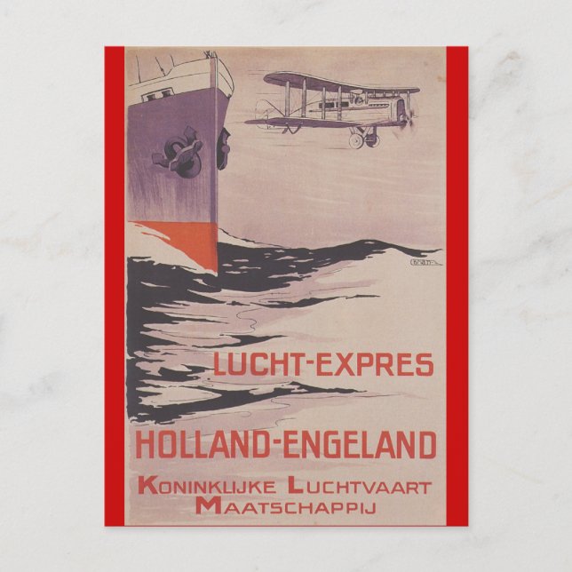 Carte Postale KLM Lucht-Express (Devant)