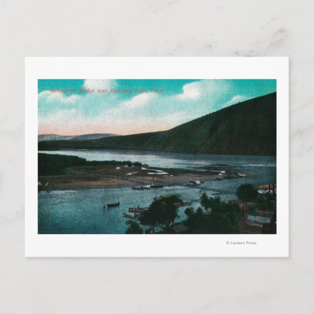 Carte Postale Klondyke River, Alaska Suspension Bridge (Devant)