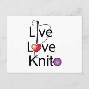 Carte Postale Knit d'amour en direct