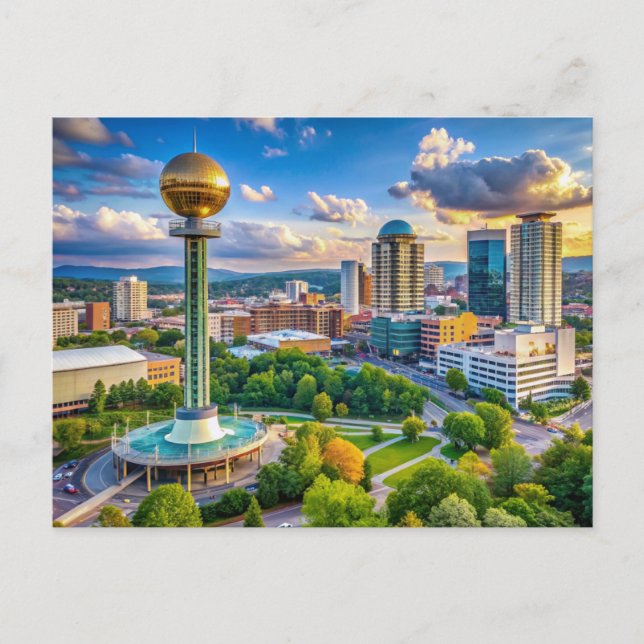 Carte Postale Knoxville, Tennessee, Sunsphere (Devant)