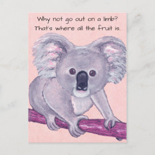 Carte Postale Koala Bear~Dehors sur un membre