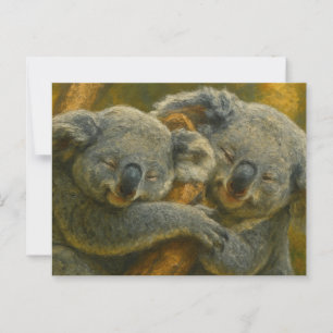 Carte Postale Koala Embrace - Tender Wildlife Moment