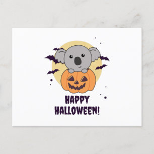Carte Postale Koala En Citrouille Sweet Koalas Halloween heureux