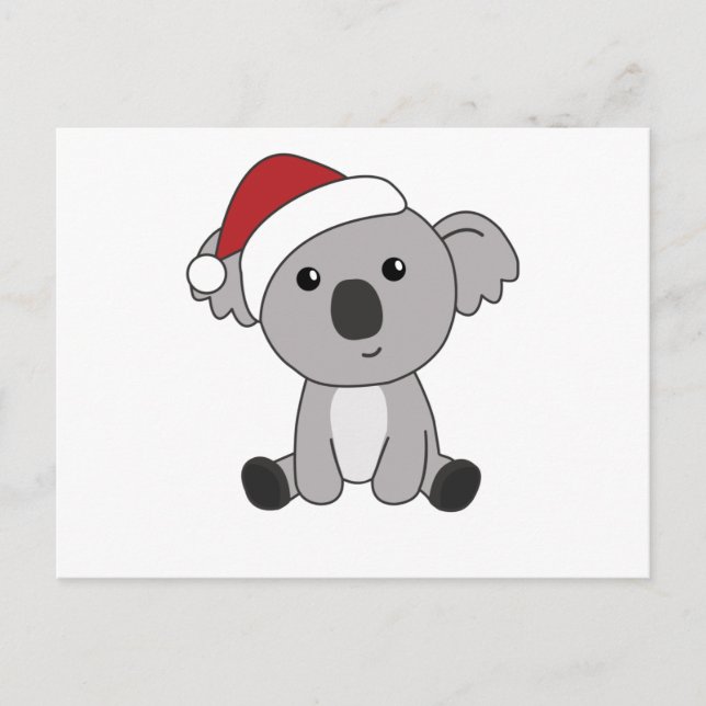 Carte Postale Koala Noël Neige Animaux d'hiver Koalas (Devant)