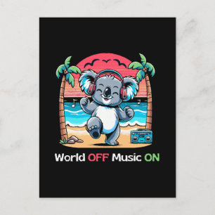 Carte Postale Koala vibre sur la plage