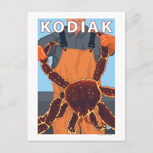 Carte Postale Kodiak, AlaskaCrabe royal de l'Alaska (Devant)