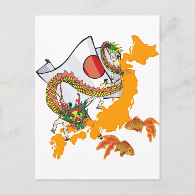Carte Postale Koi Dragon (Devant)
