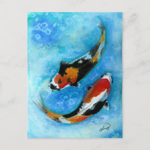 Carte Postale Koi Fish