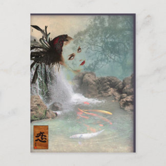 CARTE POSTALE KOI GODDESS